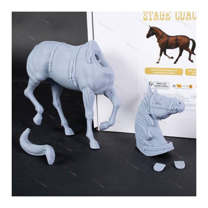 Set of 2 figures horses 1/12 Artesania Latina 20345H