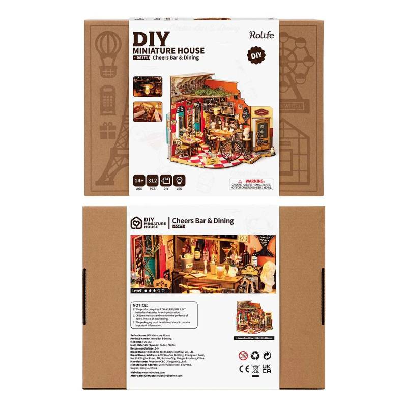 Miniature House Cheers Bar & Dining
Robotime DG173