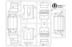 Grappe U Volvo FH16 4x2 56375 (Flancs latéraux, blocs feux arrière) - Tamiya 9225244