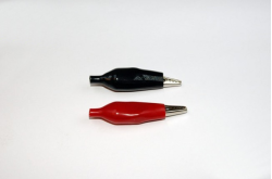Pince crocodile rouge + noire