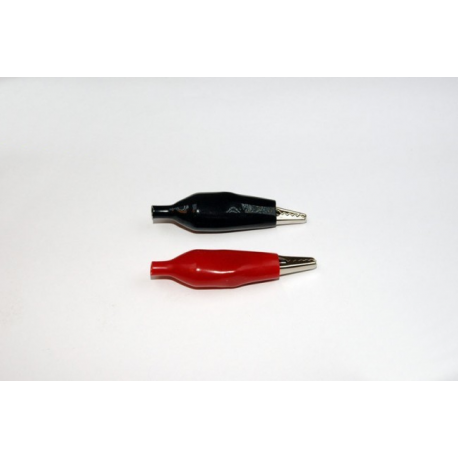 2 Pinces crocodile 1 rouge + 1 noire - G-Force GF-1012-001