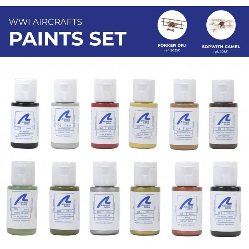 Pack Peinture pour avions de la première guerre mondiale
Artesania Latina 277PACK1