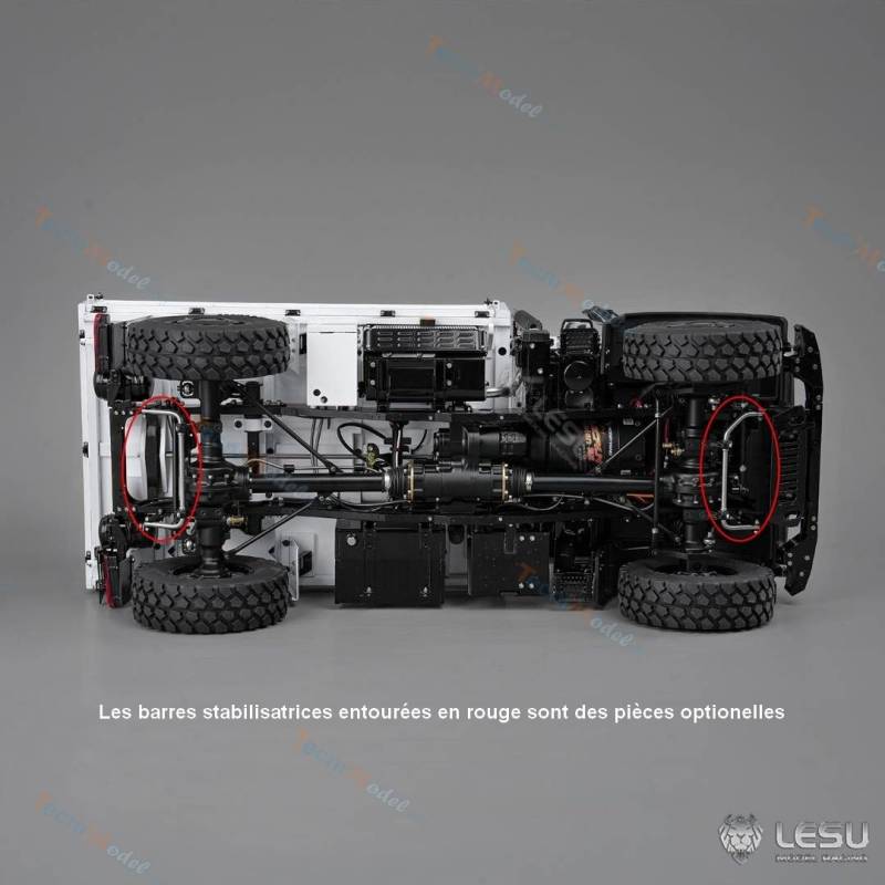 Camion RC tout-terrain U4023 4x4 1/14 Lesu en kit - LESU MT-44023-KIT