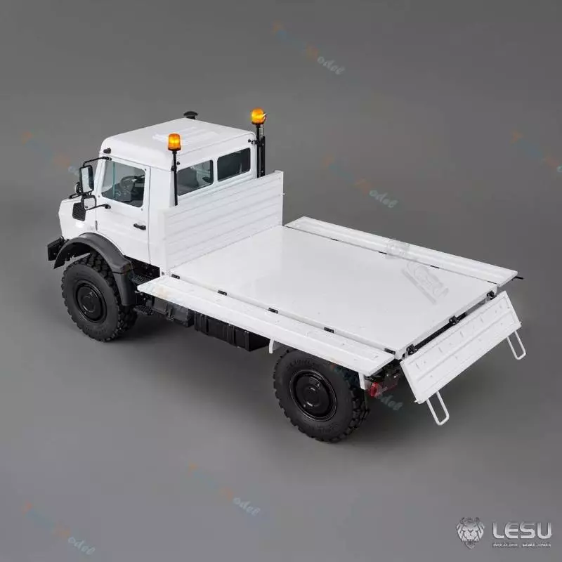 Camion RC tout-terrain U4023 4x4 1/14 Lesu en kit (peint en blanc) - LESU MT-44023-KIT-S