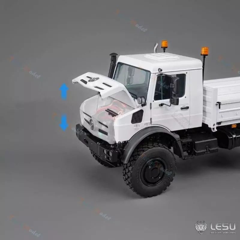 Camion RC tout-terrain U4023 4x4 1/14 Lesu en kit (peint en blanc) - LESU MT-44023-KIT-S