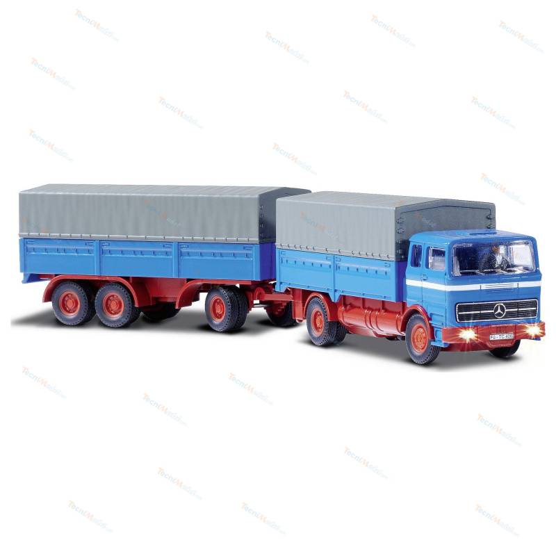Radio-controlled truck Carson 1:87 MB 1620 with tarpaulin and trailerCarson 500504157