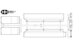 2 Grappes HH pour Arocs benne 8x4 Tamiya 56366 - Tamiya 9006954