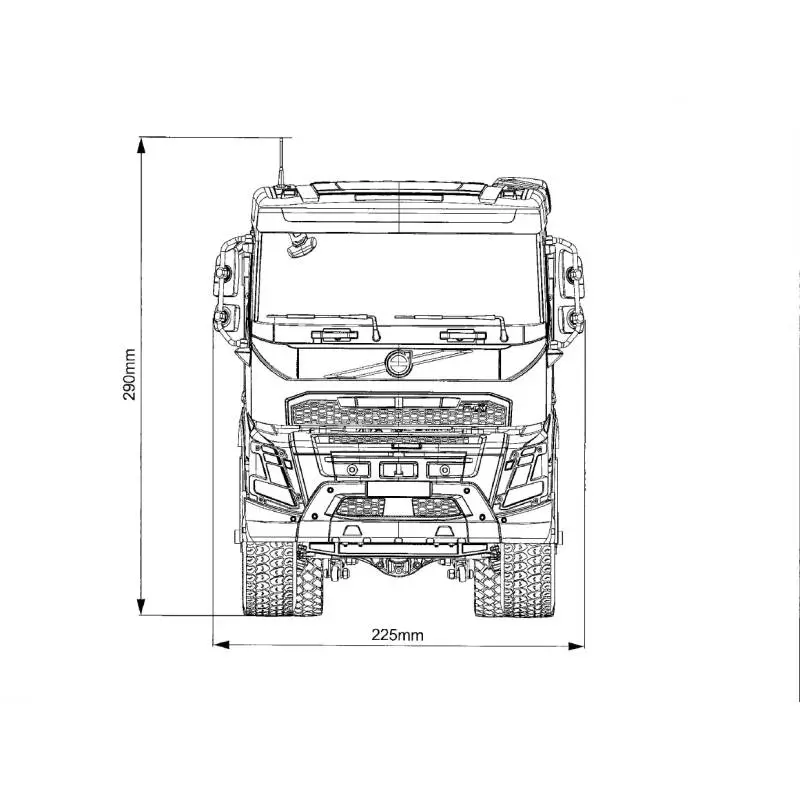 RC Truck Volvo FMX 6x4 tractor unit RTR 1/14 - Double-E E013-001