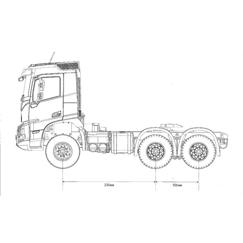 Camion RC Volvo FMX 6x4 tracteur RTR 1/14 - Double-E E013-001