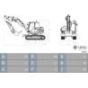 Excavatrice hydraulique RC compacte Aoue MC15 1/14 LESU en kit PEINT - LESU BA-B0042-KIT-S