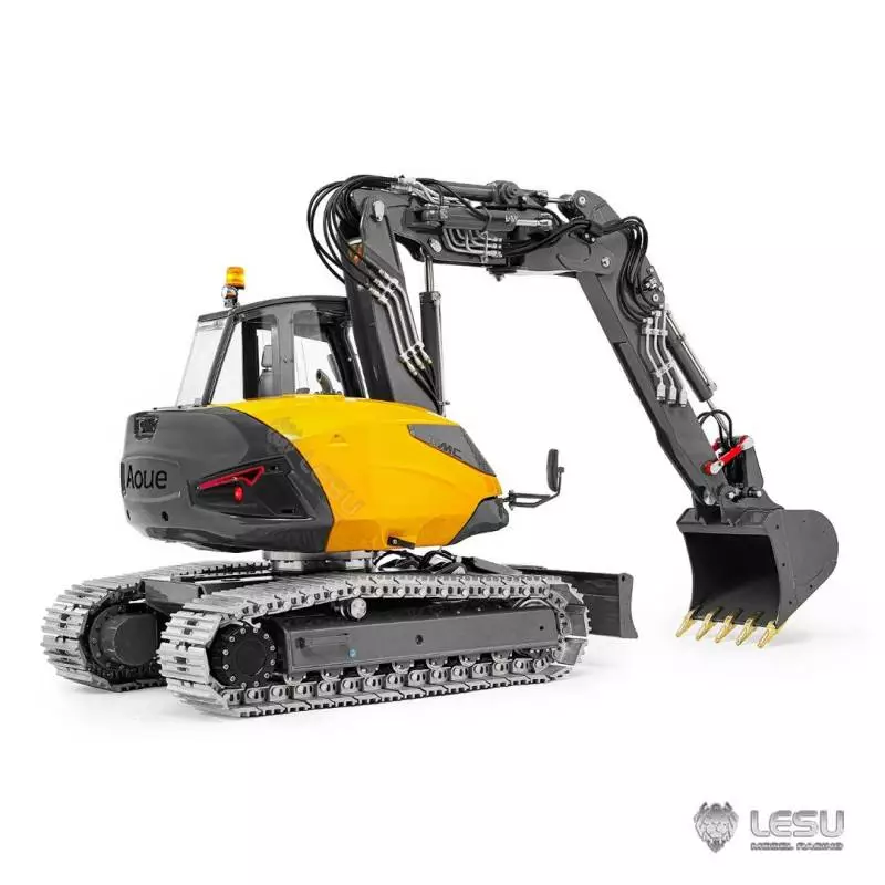 Excavatrice hydraulique RC compacte Aoue MC15 1/14 LESU en kit PEINT - LESU BA-B0042-KIT-S