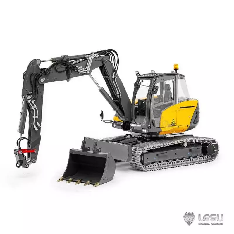 Excavatrice hydraulique RC compacte Aoue MC15 1/14 LESU en kit PEINT - LESU BA-B0042-KIT-S