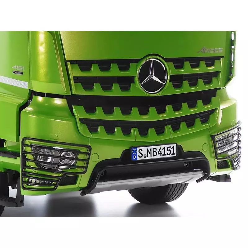 Camion RC Tamiya Mercedes Arocs 4151 porteur benne 8x4 en kit peint en Vert Candy brillant - Tamiya 47523