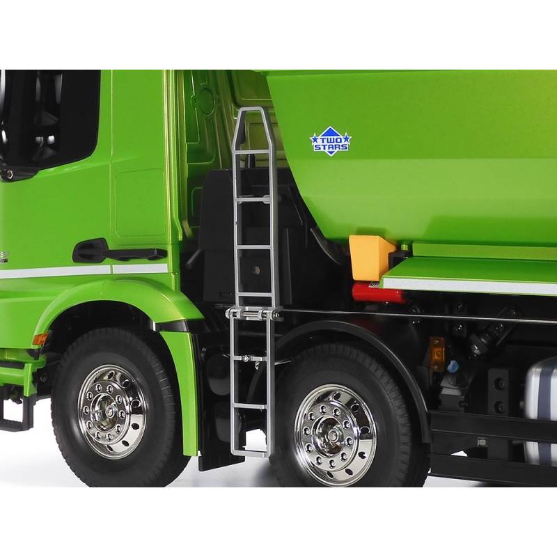 Camion RC Tamiya Mercedes Arocs 4151 porteur benne 8x4 en kit peint en Vert Candy brillant - Tamiya 47523