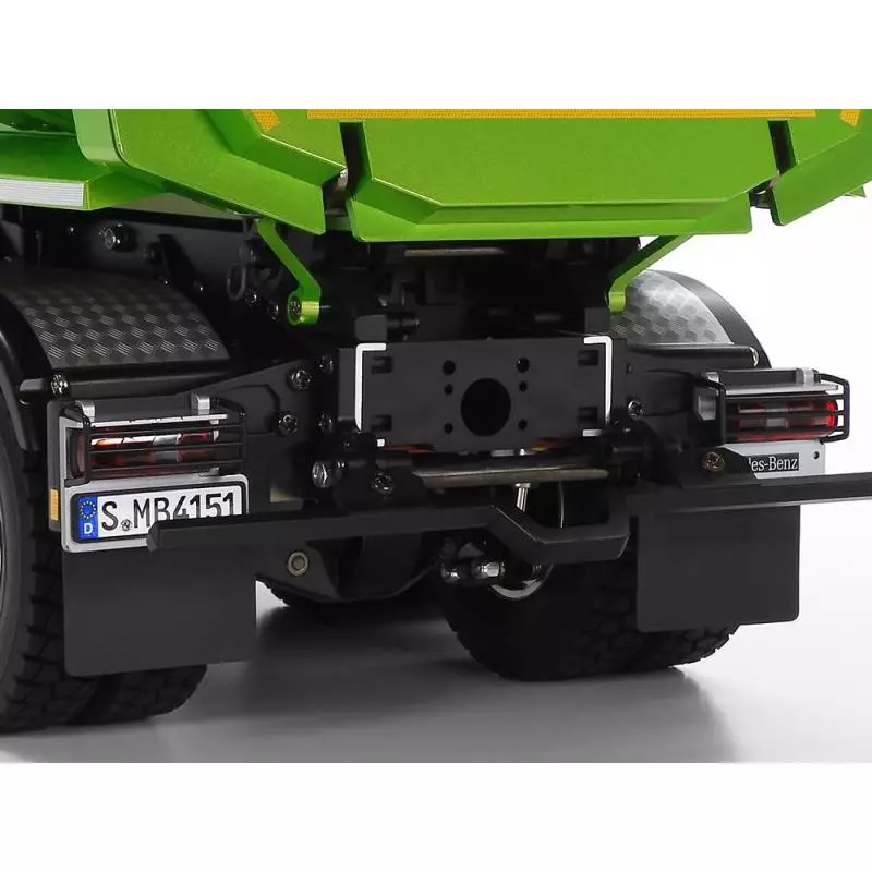 Camion RC Tamiya Mercedes Arocs 4151 porteur benne 8x4 en kit peint en Vert Candy brillant - Tamiya 47523