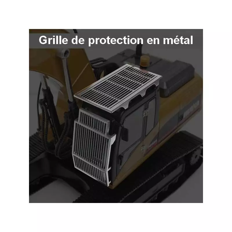 Pince En Alliage Pour Pelleteuse Huina 1/14 – Accessoire De Griffe Métal Pour 580 Et 1580 – Remplacement Robuste