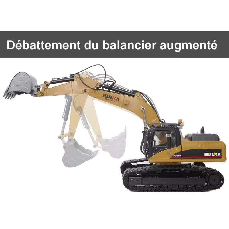 Huina 580 RC Excavator V5 1/14 FULL ALLOY 23Ch 2.4Ghz - Huina CY1580 Version 5