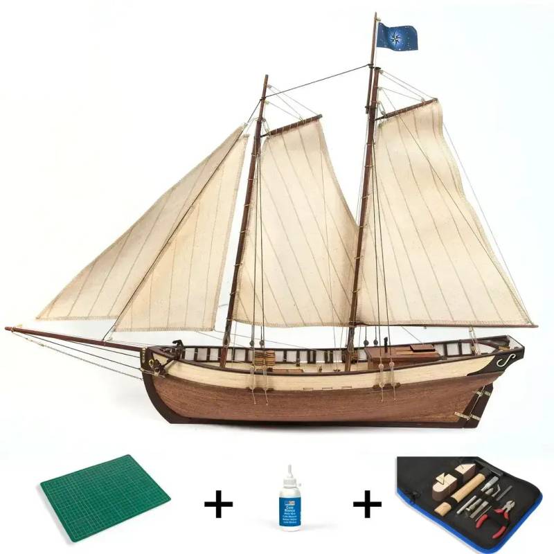 Wooden model of the sailboat Polaris by OCCRE + Starter Pack - Occre 12007S