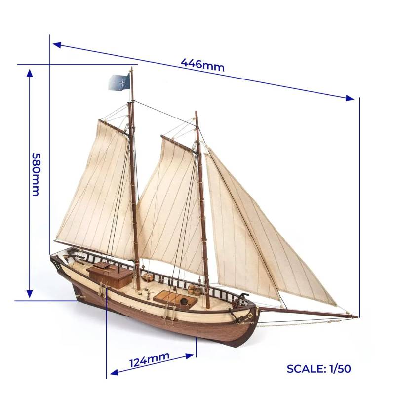 Maquette bois du voilier Polaris de OCCRE + Starter Pack - Occre 12007S