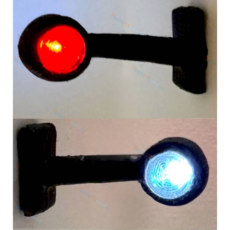 Flexible side marker lights for RC truck 1/14