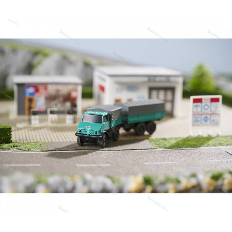 Camion RC Carson 1:87 Unimog U406 avec remorque