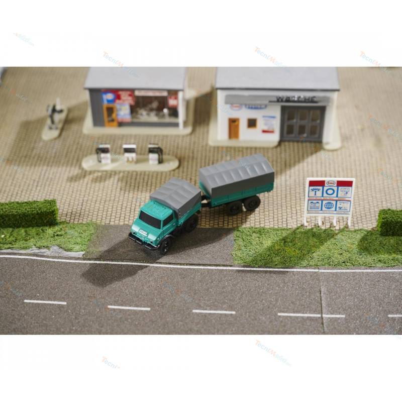 RC truck Carson 1:87 Unimog U406 with trailer