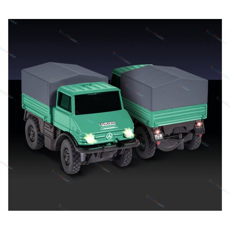 Camion RC Carson 1:87 Unimog U406 avec remorque