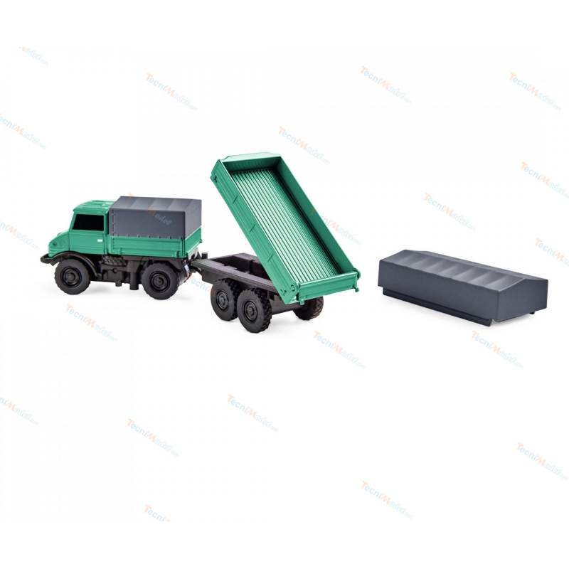 Camion RC Carson 1:87 Unimog U406 avec remorque