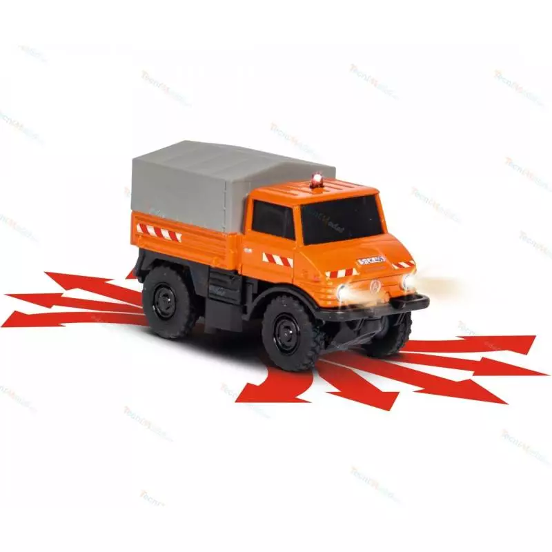 Camion RC Carson 1:87 Unimog U406 service de voirie