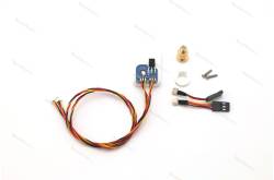 Infrared kingpin with potentiometer for trailer steering control system