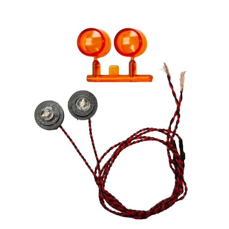 2 Feux clignotants de toit pour camion RC 1/14 (7,2V et 12V)