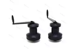 2 Winches Ø20mm with wire guide, metal and plastic - Graupner 2411