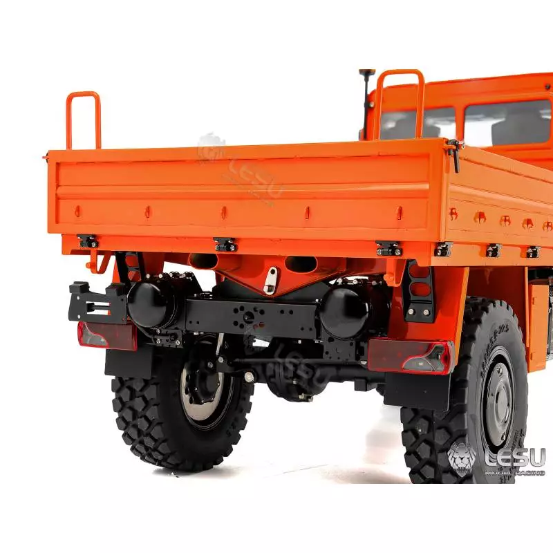 Camion RC tout-terrain U4023 4x4 1/14 Lesu en kit (peint en orange) - LESU MT-44023-KIT-S