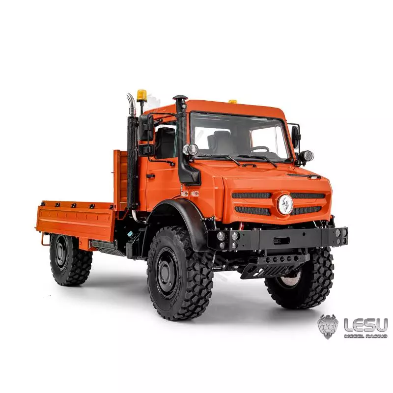 Camion RC tout-terrain U4023 4x4 1/14 Lesu en kit (peint en orange) - LESU MT-44023-KIT-S