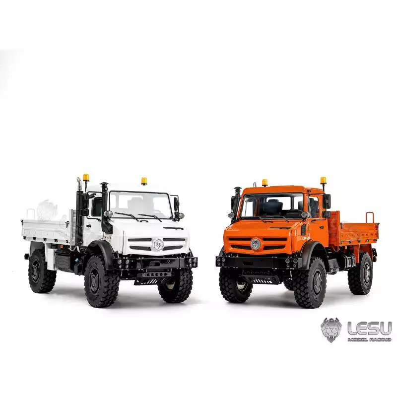 Camion RC tout-terrain U4023 4x4 1/14 Lesu en kit (peint en orange) - LESU MT-44023-KIT-S