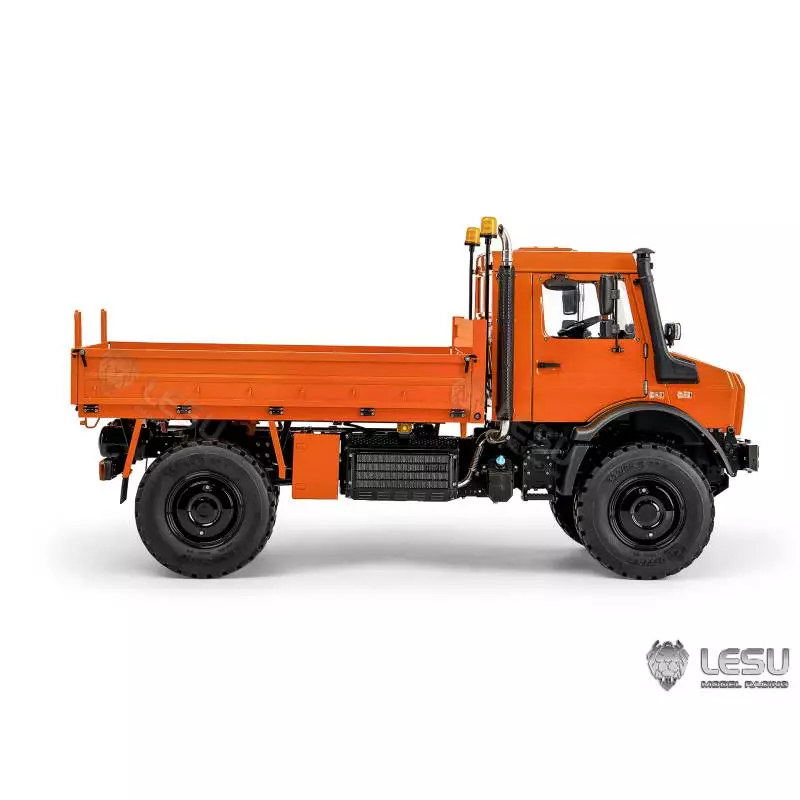 Camion RC tout-terrain U4023 4x4 1/14 Lesu en kit (peint en orange) - LESU MT-44023-KIT-S