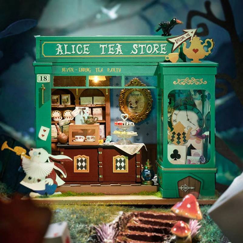 Alice's Tea Store miniature house - Robotime DG156