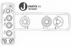 J Parts Gearbox parts Tamiya 9115047