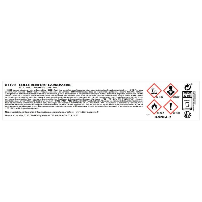 Colle renfort carrosserie Lexan Tamiya
Tamiya 87190