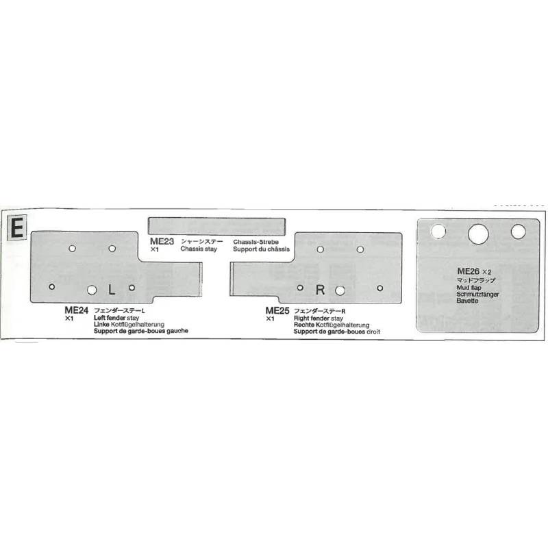 Sachet E de pièces métal Tamiya pour MAN/Scania 6x4 Tamiya 9400899