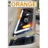Pair of front lights for Tamiya Volvo FH16 with orange daytime running lights
