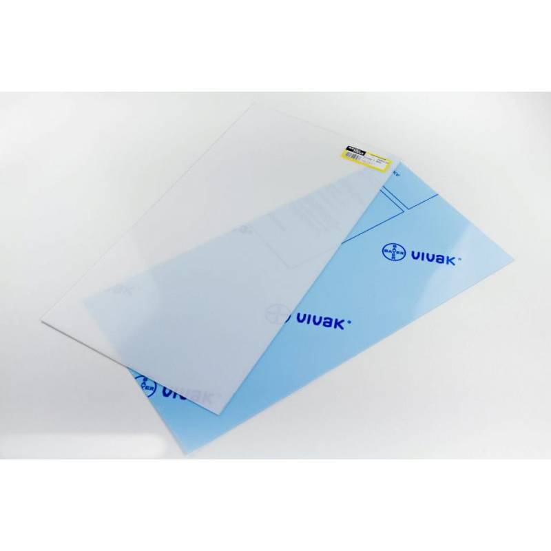 1 Plaque de plastique transparent Vivak® 500x250x0,8mm en PETG - Aero-Naut 785932