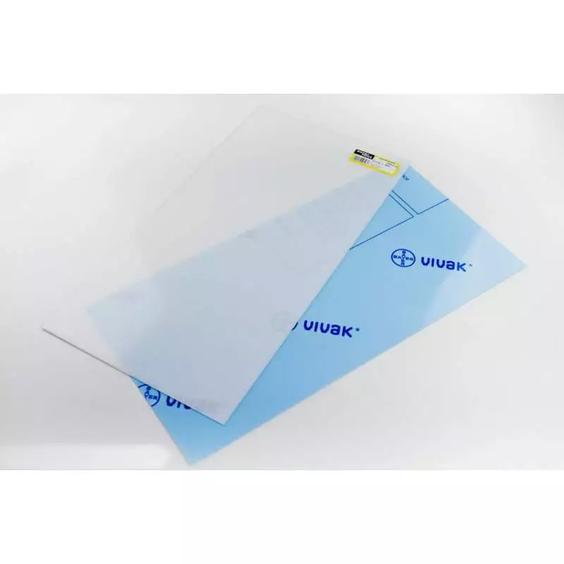 Vivak® transparent plastic sheet 500x250x1.5mm in PETG - Aero-Naut 785934