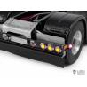 Rear bumper with round lights and side marker lights for European 6x4 1/14 RC truck - Lesu S-1320