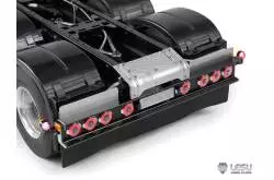 Rear bumper with round lights and side marker lights for European 6x4 1/14 RC truck - Lesu S-1320