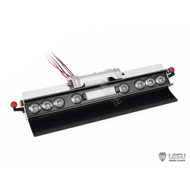 Pare-chocs arrière avec feux ronds et feux de gabarit pour camion RC européen 6x4 1/14 - LESU S-1320