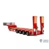 LESU 1/14 4-axle low loader semi-trailer with hydraulic ramps and steering axles for RC truck - LESU LS-A0054-KIT