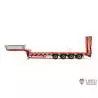 Semi-remorque porte-engin à 4 essieux directionnels et rampes hydrauliques LESU pour camion RC 1/14 - LESU LS-A0054-KIT