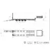 Semi-remorque porte-engin à 4 essieux directionnels et rampes hydrauliques LESU pour camion RC 1/14 - LESU LS-A0054-KIT