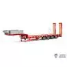 LESU 1/14 4-axle low loader semi-trailer with hydraulic ramps and steering axles for RC truck - LESU LS-A0054-KIT